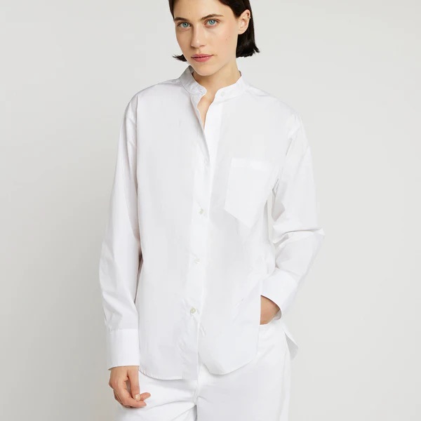 Euc Pauw Cotton Classic White Button Down Shirt Top Blouse